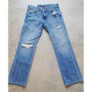 Men's Hollister Slim Straight Jeans Size 29x30 Distressed Denim